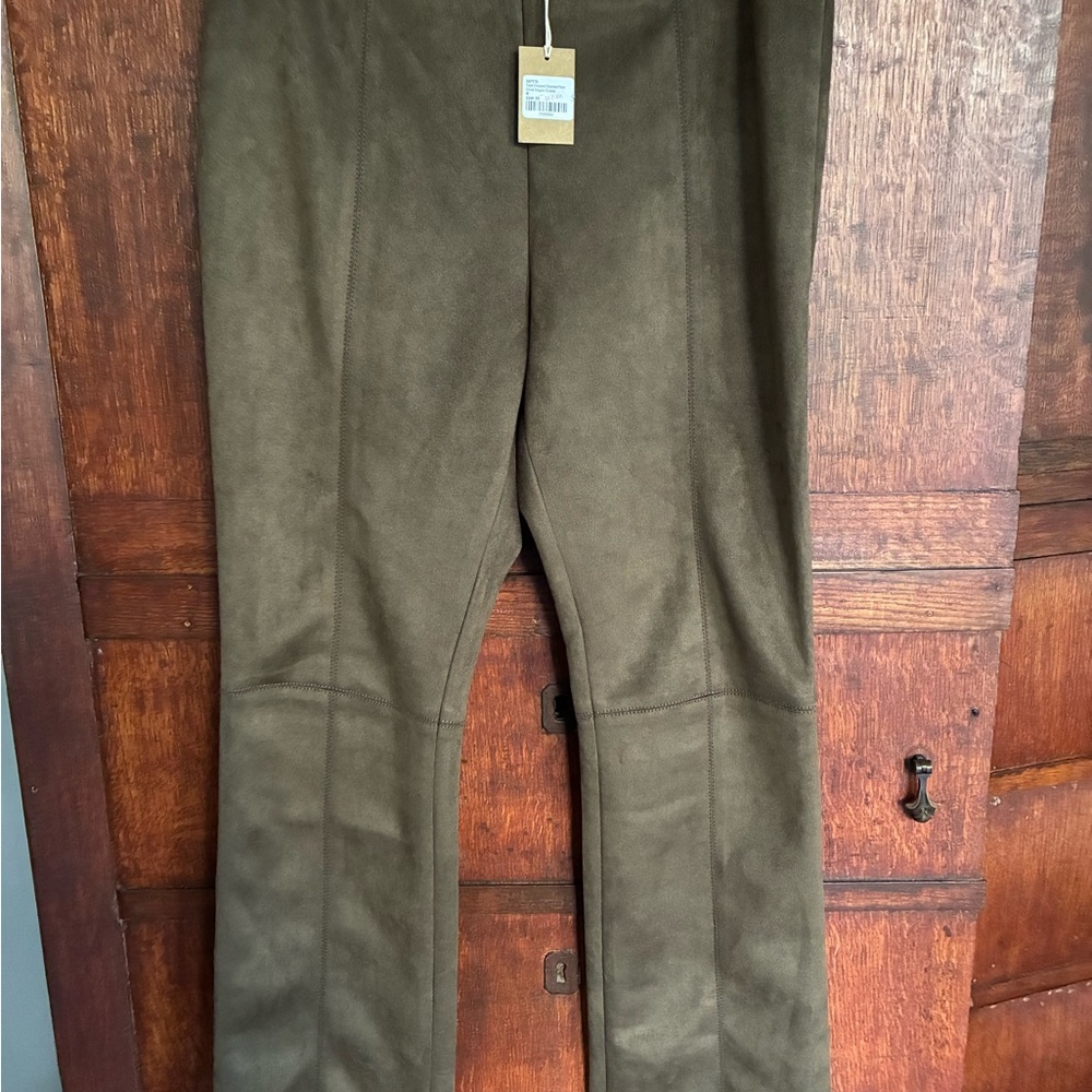 ANN MASHBURN vegan suede Faye cropped pant NWT